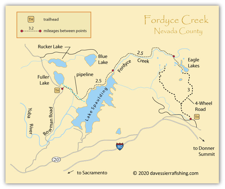 Fordyce Creek Map, Nevada County, California