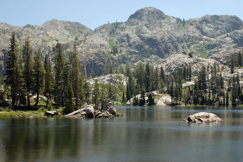 One of the lakes in Five Lakes Basin, Nevada County, California