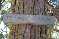 Spaulding Lake sign